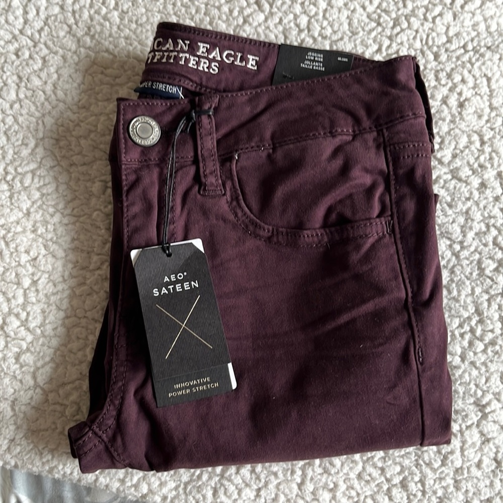🦅American eagle outfitters | Burgundy jeggings🦅